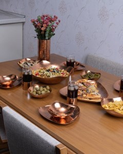 ست شام خوری مسی مدل هرمی ست شام خوری مسی مدل هرمی