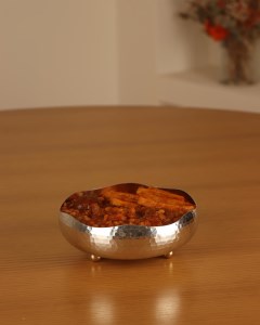 کاسه مسی مدل درسا لب دالبر پایه دار