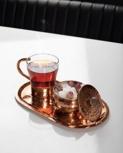 ست تک نفره چای خوری مسی مدل روناک ست تک نفره چای خوری مسی مدل روناک