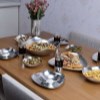 کاسه آجیل خوری مسی مدل هرمی سایز 2 سفید