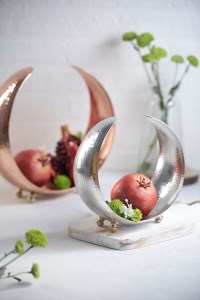 ظرف دکوراتیو مسی مدل مهتاب
