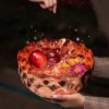 کاسه میوه خوری مسی مدل میخک سایز 3 نانو