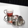 گالش چای خوری مسی سفید