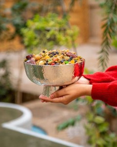 کاسه مسی مدل آفاق پایه دار