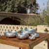کاسه ماست خوری مسی مدل درسا پایه دار سایز 1 سفید