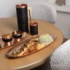 پارچ مسی مدل استوانه ای خط دار مشکی مسی