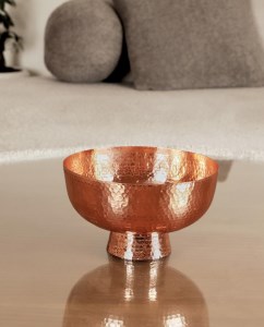 کاسه مسی مدل آفاق پایه دار