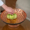 میوه خوری پایه دار مسی چکشی مشکی